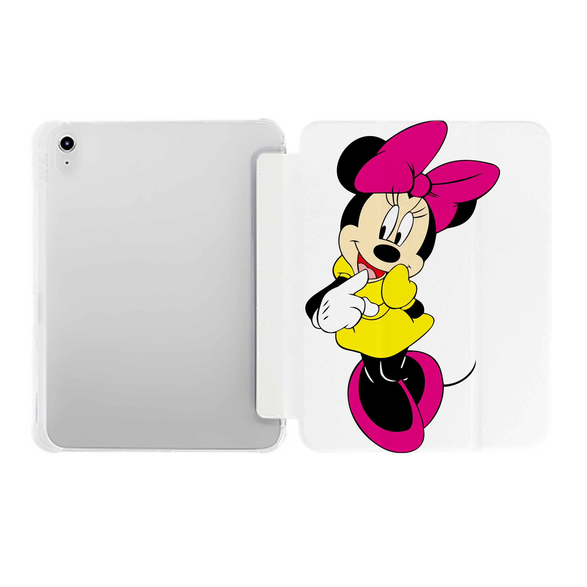 （画像用） ミッキーマウス Mickey Mouse IPad ケース ペン収納付き 三つ折りスタンド PUレザー×シリコン 対応機種9.5/10.5/10.9インチ